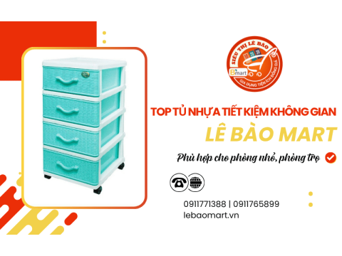 Top tủ nhựa tiết kiệm không gian dành cho phòng nhỏ, phòng trọ tại Lê Bào Mart