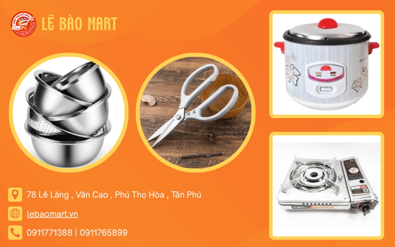 Các thiết bị nhà bếp có sẵn tại Lê Bào Mart